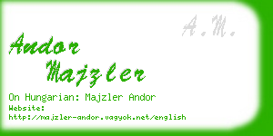 andor majzler business card